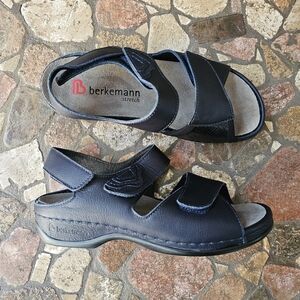 Berkemann Leather Comfort Sandals, Dark Blue Navy Blue, Orthopedic, US 7.5
